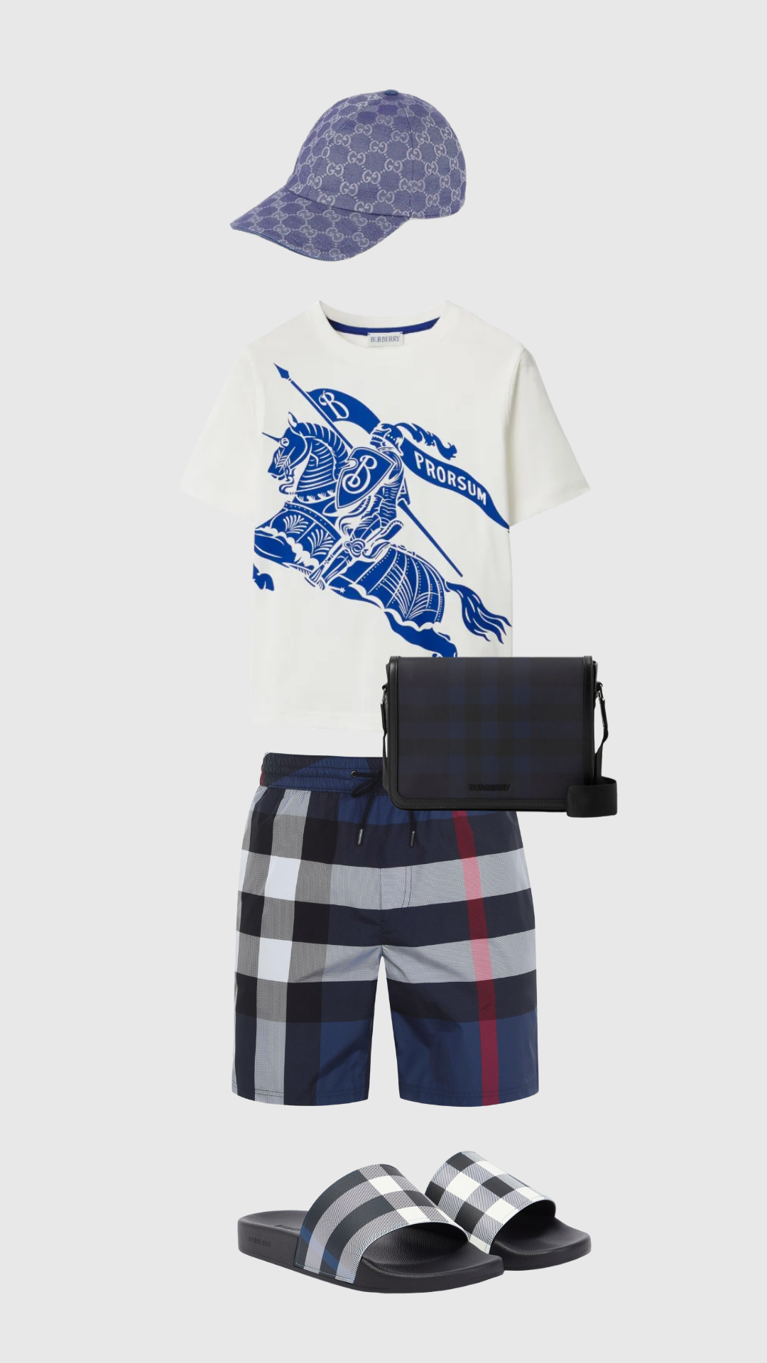 Burberry Outfit bleu