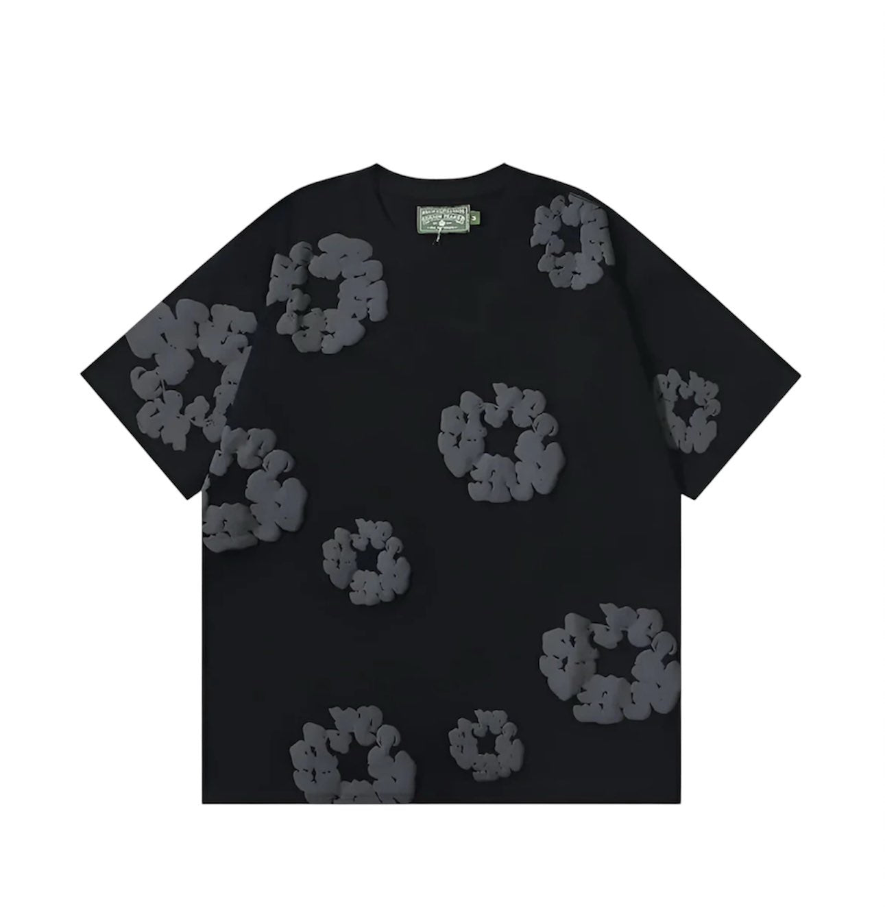 T-Shirt à fleurs - noir