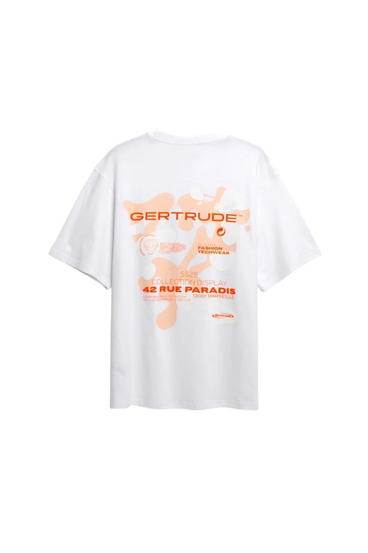 T-Shirt gaston - blanc/orange
